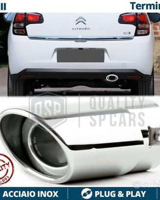 TERMINALE di Scarico per CITROEN C3 OVALE Cromato