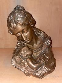 Scultura busto di madonna firmata Ghidotti