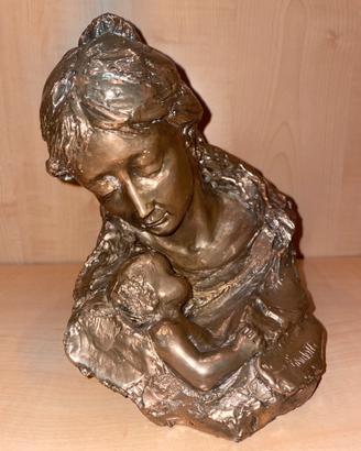Scultura busto di madonna firmata Ghidotti