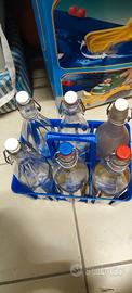 Doppio set di 6 bottiglie con portabottiglie 