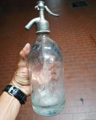 sifoni per seltz in vetro d'epoca