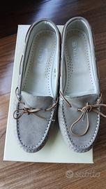 Mocassini Grünland beige in camoscio tg. 38