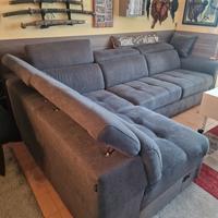 Divano con Penisola Grigio Scuro – Come Nuovo (280