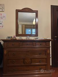 Camera mareimoniale in noce massello nazionale