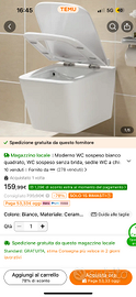 Wc  sospeso nuovo imballato