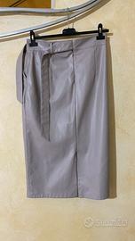 gonna longuette in similpelle (o ecopelle) firmata