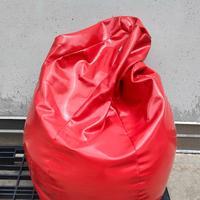 Poltrona SACCO ZANOTTA vintage in pelle rossa 1970