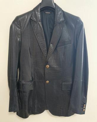 Giacca in pelle Versace Collection Tg M