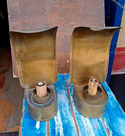 Antica coppia di Lanterne in ottone