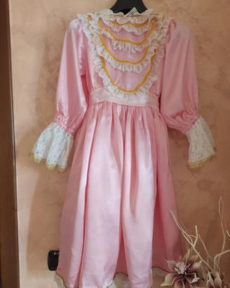 Vestito di carnevale bambina "Primavera" in raso.