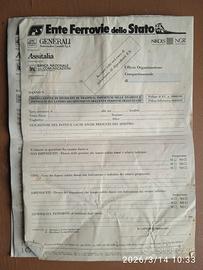 Documentazione rara anni '70-'80 FS Ente Ferrovie