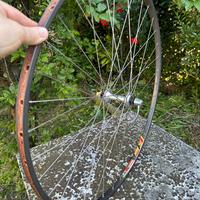 Ruota anteriore bici corsa tubolari