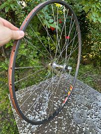 Ruota anteriore bici corsa tubolari