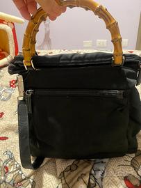 Borsa gucci. Originale Nera vintage manuci bambu