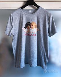 T-Shirt "Fiorucci" classic angels - Tg XXL grigia