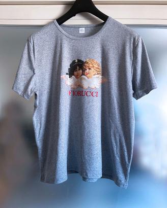 T-Shirt "Fiorucci" classic angels - Tg XXL grigia