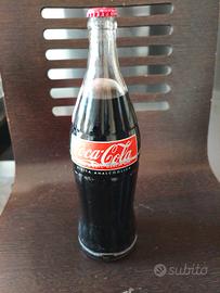 bottiglia coca cola in vetro, originale anni '90