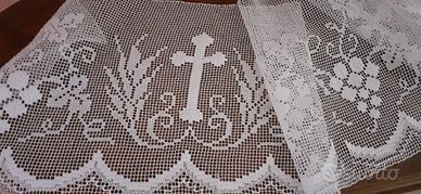 Merletto per rocchetto sacerdotale a filet modano