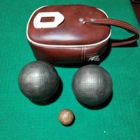 Bocce vintage anni 70 con custodia in pelle