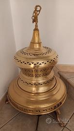 braciere in ottone e rame .