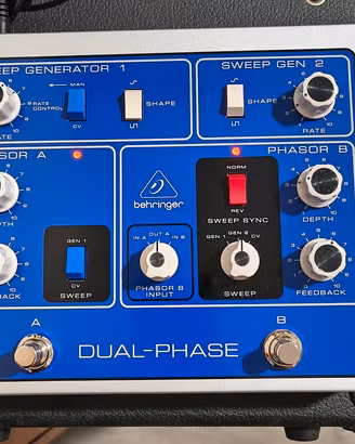 pedale behringer dual phase phaser vibe completo