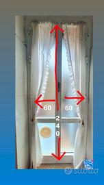 Tenda finestra cucina floreale a vetro 60 x 240 te