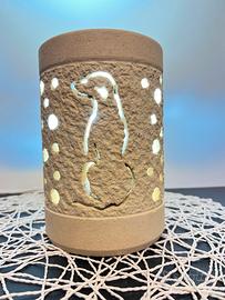 Lampada artigianale incisione Cane