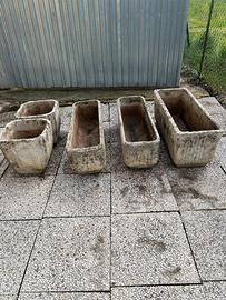 Fioriere in cemento e in ghiaino