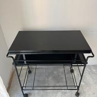 Carrello tv nero lucido