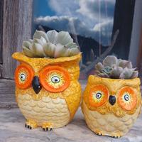 coppia di vasetti gufo 🦉🦉 per piante grasse