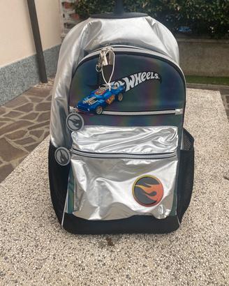 Zaino cartella hotwheels con cartello come nuova