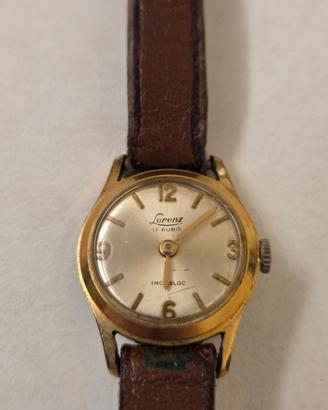 Orologio Lorenz da donna anni '60 placcato oro.
