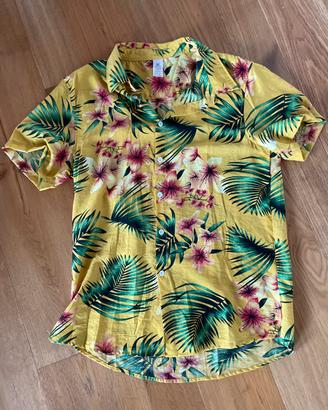 camicia maniche corte a fiori