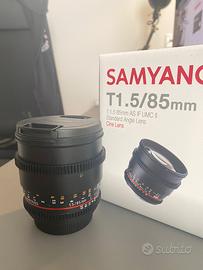 Obiettivo Samyang Cine 85mm T1.5 attacco Canon