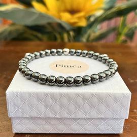 Bracciale uomo ematite naturale 6mm