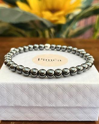 Bracciale uomo ematite naturale 6mm