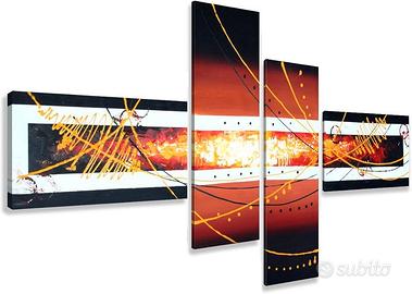 Visario composizione quadri astratti XXL 6804