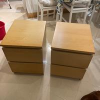 Cassettiera con 2 cassetti, rovere, 40x55 cm