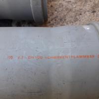 N.3 tubi nuovi con guarnizione in Pvc grigi d.110