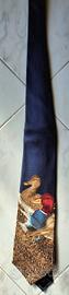Cravatta Ascot slim con stampa anatra