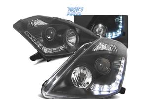 FARI DIURNI NISSAN 350Z 03-05 NERI ADATTABILI XENO
