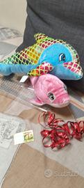 Coppia Delfini Glitter Peluche 