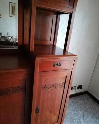 Credenza in olmo stile liberty 