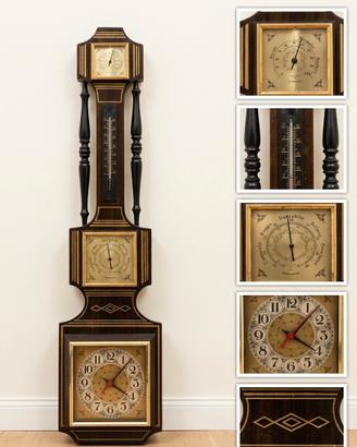 Stazione Barometrica Vintage a Parete in Legno 
