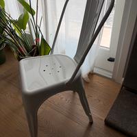 sedie in metallo bianche