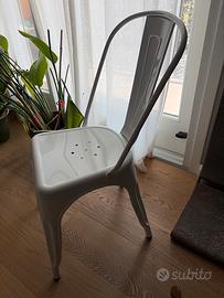 sedie in metallo bianche