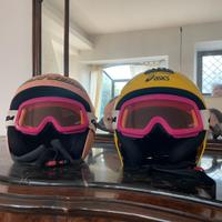 Caschi da sci con occhiali x bambini