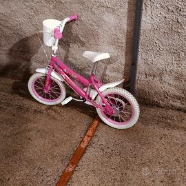 bici da bambina 14" completa di rotelle