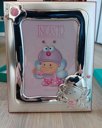 Cornice argento con inserti rosa Sovrani Incanto