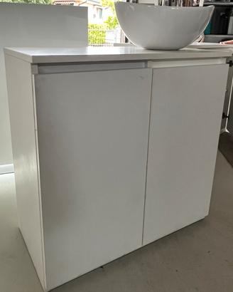 2 mobili bagno 2 ante con  lavabo e rubinetto